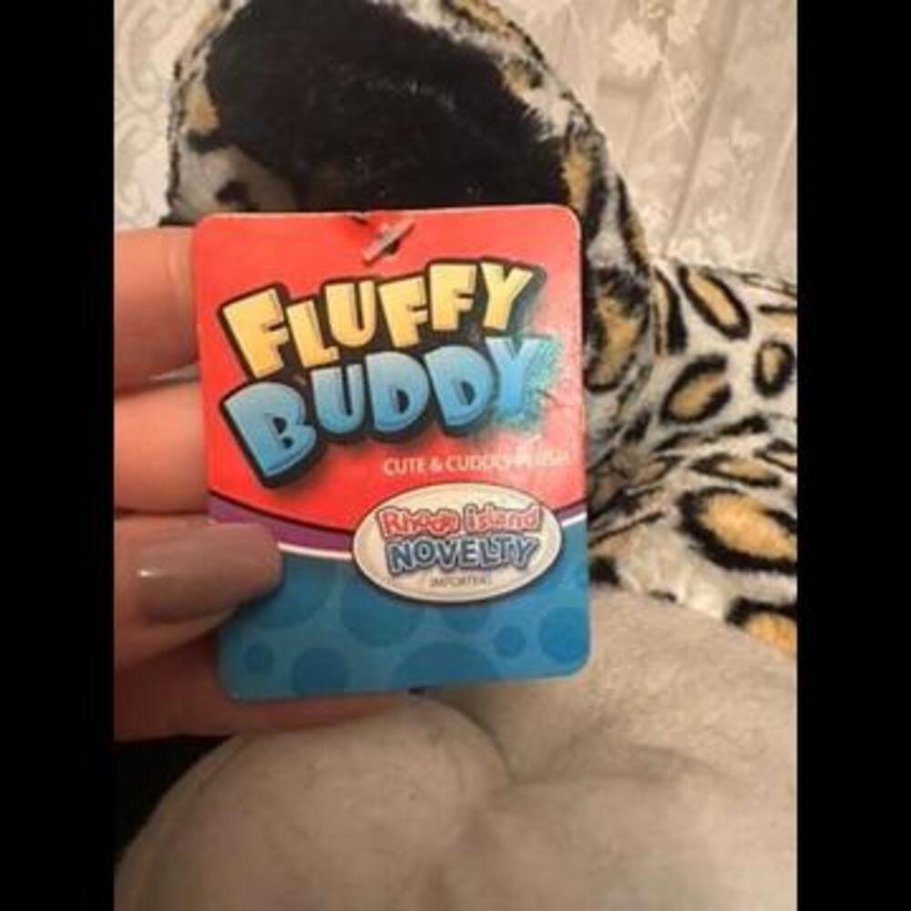 Leopard Print Plush Toy - 'Fluffy Buddy' Series by Rhode Island Novelty - Picture 3 of 3